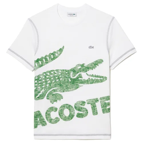 Áo Phông Nam Lacoste Men's Regular Fit Organic Cotton Jersey T-Shirt TH8249-00-001 Màu Trắng Size 3