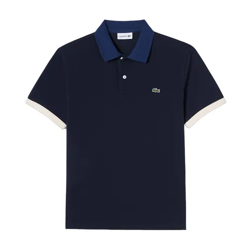 Áo Polo Lacoste Colour Block Lip PH896E 166 Màu Xanh Navy Size 4