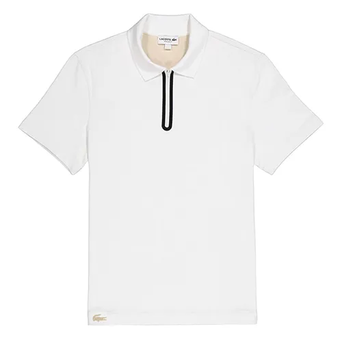 Áo Polo Lacoste Men's Zippered Collar Regular Fit Reversible Piqué PH1841-BRJ Màu Trắng