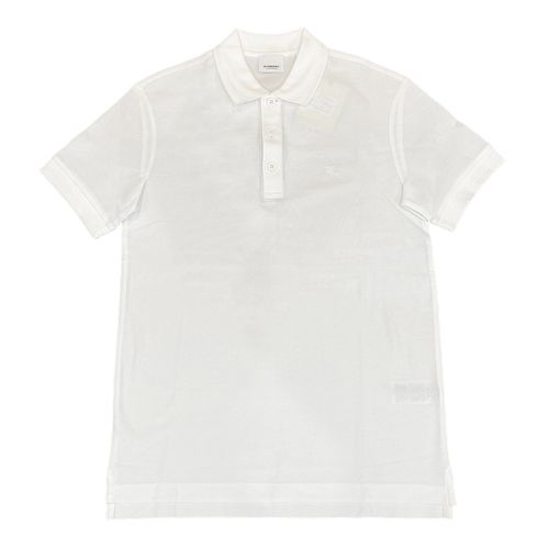 Áo Polo Nam Burberry Men's White Polo Shirt Màu Trắng Size XS