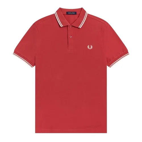 Áo Polo Nam Fred Perry Twin Tipped Polo Shirt M3600 P46 Màu Đỏ Size M - Thời trang - Vua Hàng Hiệu