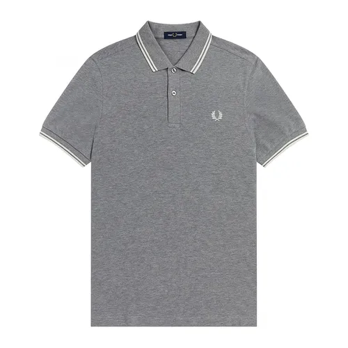 Fred Perry - Áo Polo Nam Fred Perry Twin Tipped Polo Shirt M3600 P48 Màu Xám Size S - Vua Hàng Hiệu