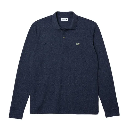 Áo Polo Dài Tay Nam Lacoste Classic Fit Long-Sleeve Polo Shirt In Marl Petit Piqué L1313 - HAU Màu Xanh Navy Size 3