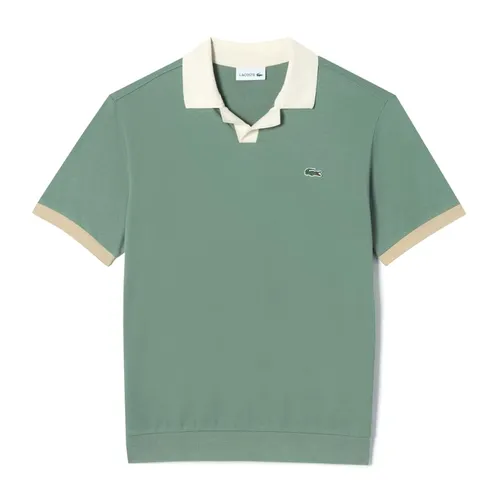 Thời trang - Áo Polo Nam Lacoste Color Block Open Collar Polo Tshirt PH279E 5HX Màu Xanh Ngọc Size 5 - Vua Hàng Hiệu