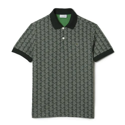 Thời trang Áo Polo Vải cao cấp - Áo Polo Nam Lacoste Men's Classic Fit Monogram Print Contrast Collar Polo Shirt DH0073 7M4 Màu Xanh Green Size 3 - Vua Hàng Hiệu
