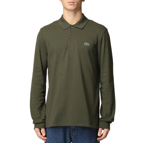 Thời trang - Áo Polo Dài Tay Nam Lacoste Men's Long-Sleeve Classic Fit L1312 S7T Màu Xanh Olive Size 3 - Vua Hàng Hiệu