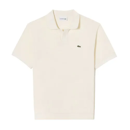 Áo Polo Nam Lacoste Men's Open Collar Short Sleeve Polo PH086E XFJ Màu Trắng Kem Size 4