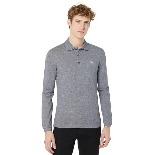 Áo Polo Dài Tay Nam Lacoste Men's Slim Fit Stretch Mini Piqué Polo PH4010 - E8G Màu Xanh Xám Size 3 - Thời trang - Vua Hàng Hiệu