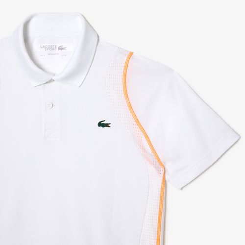Áo Polo Nam Lacoste Men’s Tennis Recycled Polyester Polo Shirt DH5180-XIT Màu Trắng Size 3-3