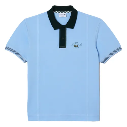 Áo Polo Nam Lacoste Men’s Two-Tone Organic Cotton Polo PH5743-51-FL3 Màu Xanh Blue Size 3