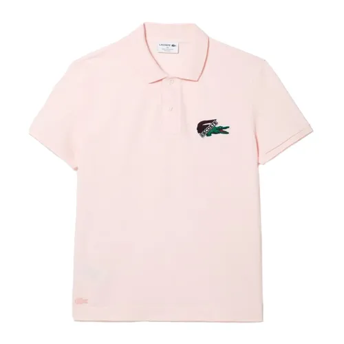 Thời trang Áo Polo - Áo Polo Nam Lacoste Organic Piqué Polo Shirt PH1369 T03 Màu Hồng Size 5 - Vua Hàng Hiệu