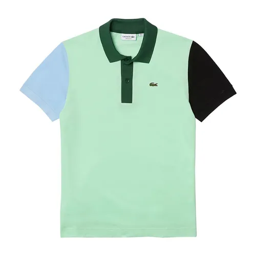 Thời trang - Áo Polo Nam Lacoste Regular Fit Colorblock Polo Light Green Blue Black PH9536 8N9 Màu Xanh Ngọc Size 3 - Vua Hàng Hiệu