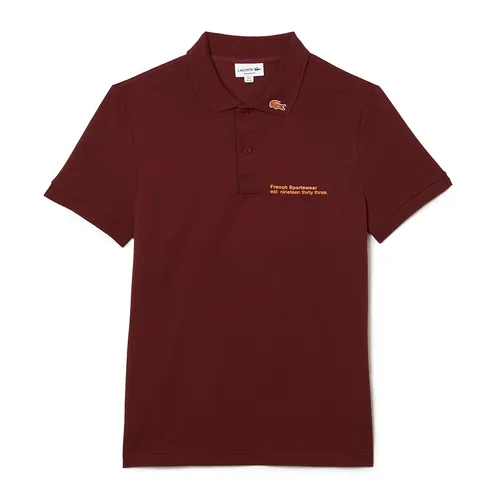 Lacoste - Áo Polo Nam Lacoste Regular Fit Polo Shirt PH0088 ZS1 Màu Đỏ Mận Size 4 - Vua Hàng Hiệu