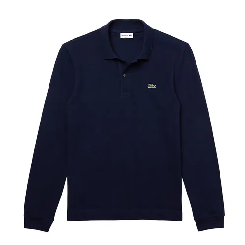 Áo Polo Dài Tay Nam Lacoste Slim Fit Petit Piqué Polo Shirt PH4013 - 166 Màu Xanh Navy Size 5