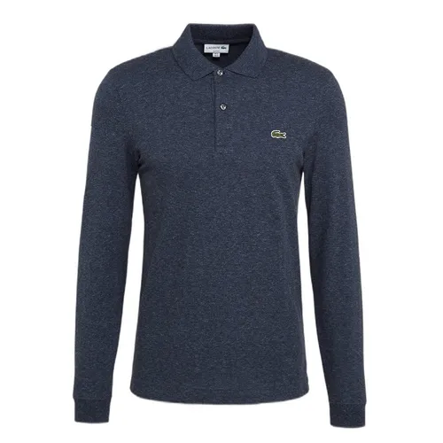 Áo Polo Dài Tay Nam Lacoste Slim Fit Petit Piqué Polo Shirt PH4013 HAU Màu Xanh Xám Size 3