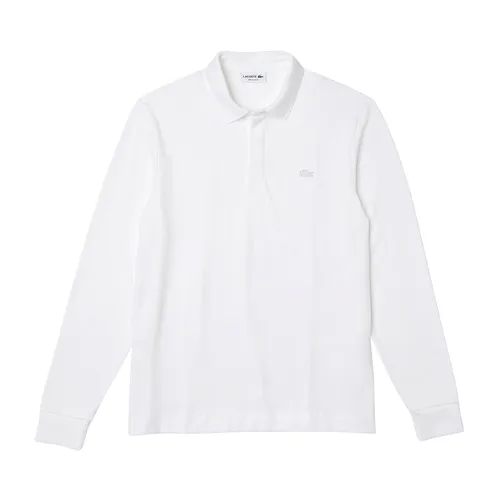 Áo Polo Dài Tay Nam Lacoste Smart Paris Long Sleeve Stretch Cotton Polo Shirt PH2481 001 Màu Trắng Size 5