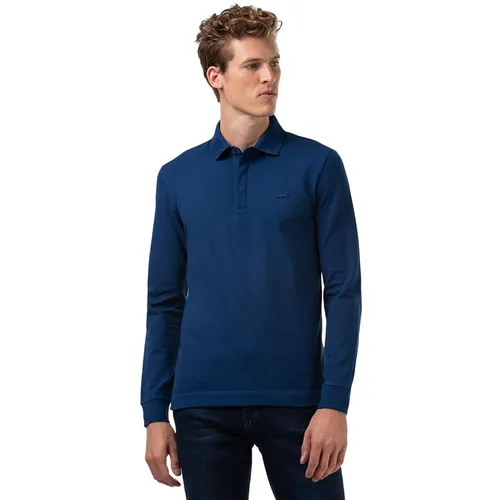 Áo Polo Dài Tay Nam Lacoste Smart Paris Long Sleeve Stretch Cotton Polo Shirt PH2481 - HBM Màu Xanh Navy Size 5