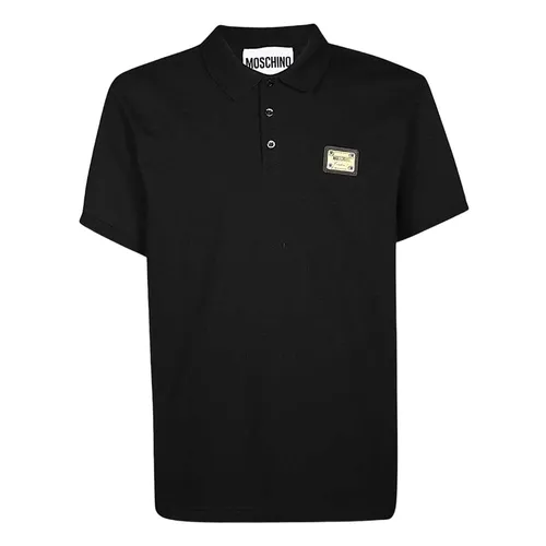 Áo Polo Nam Moschino Black With Polo Plaque 211Z PT120420420555 Màu Đen