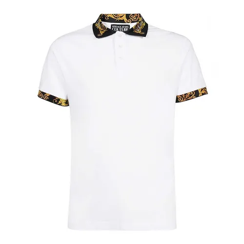 Áo Polo Nam Versace Jeans Couture Barocco-Print Polo Shirt 74GAGT18 Màu Trắng Size M - Thời trang - Vua Hàng Hiệu