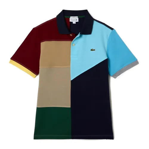 Áo Polo Unisex Lacoste Patchwork Effect Cotton Petit Piqué Polo PH0492 C50 Phối Màu Size XS