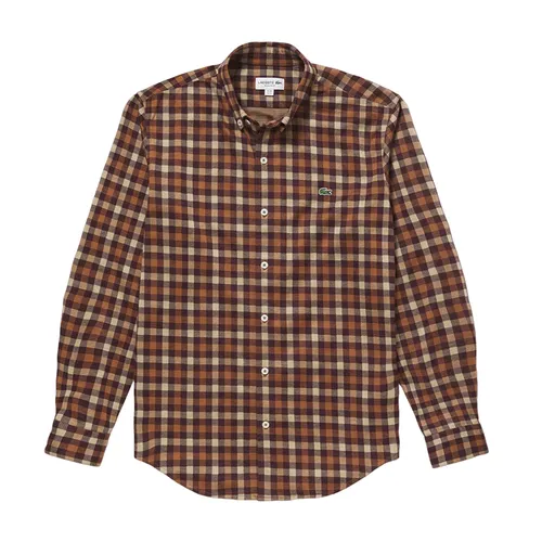 Áo Sơ Mi Dài Tay Nam Lacoste CH0732 - 3KE Màu Nâu Cam Size 39