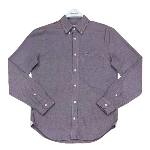 Thời trang Tím Áo sơ mi - Áo Sơ Mi Nam Lacoste Shirt Long Sleeve Màu Tím Size 41 - Vua Hàng Hiệu
