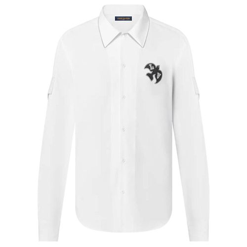 Áo Sơ Mi Nam Louis Vuitton LV Bird Shirt White 1AATI1 Màu Trắng