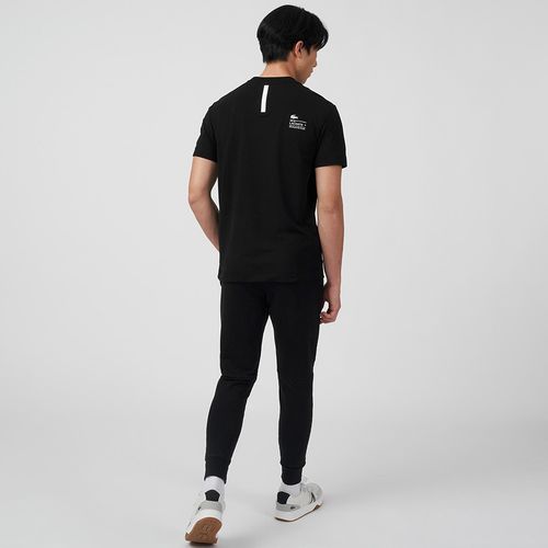 Áo Thun Nam Lacoste Men's Regular Fit Branded Piqué T-Shirt TH9685 031 Màu Đen Size 3-4
