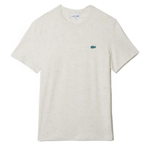 Áo Thun Nam Lacoste Men's Regular Fit Speckled Print Cotton Jersey T-Shirt TH1675 74A Màu Trắng Kem Size 4