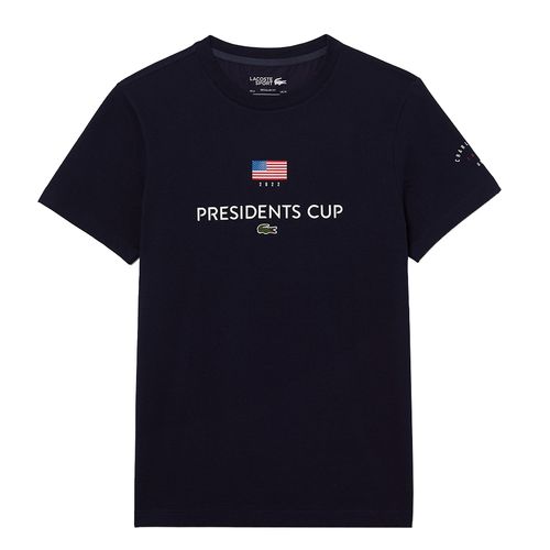 Áo Thun Nam Lacoste Men’s Sport Presidents Cup American Flag T-Shirt TH8201 166 Màu Xanh Navy Size 5-1
