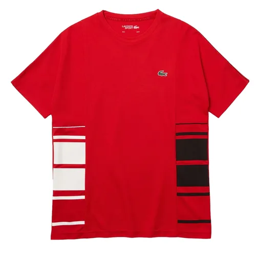 Áo Thun Nam Lacoste Sport Graphic Bands Crew Neck Piqué T-Shirt TH0857 Màu Đỏ Size 3 - Thời trang - Vua Hàng Hiệu