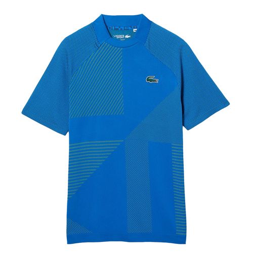 Áo Thun Nam Lacoste Sport Slim Fit Seamless Tennis T-Shirt DH9255 PTH Màu Xanh Blue Size XS-1