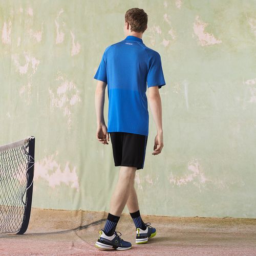 Áo Thun Nam Lacoste Sport Slim Fit Seamless Tennis T-Shirt DH9255 PTH Màu Xanh Blue Size XS-2