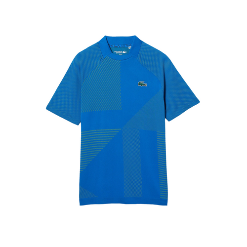 Áo Thun Nam Lacoste Sport Slim Fit Seamless Tennis T-Shirt DH9255 PTH Màu Xanh Blue Size XS-7