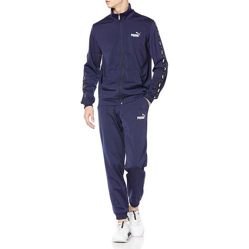 Bộ Thể Thao Nam Puma Men's Tape Poly Training Suit Top And Bottom 849543-06 Màu Xanh Navy Size L-1