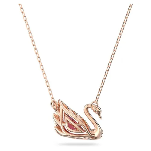 Dây Chuyền Nữ Swarovski Dancing Swan Necklace Swan, Red, Rose Gold-Tone Plated 5614123 Màu Vàng Hồng