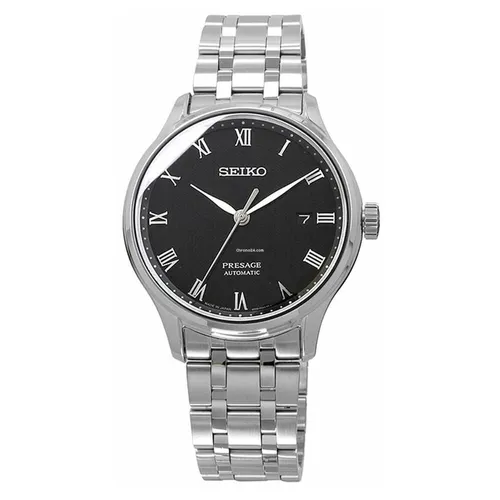 Seiko Thép không gỉ Sapphire (Kính Chống Trầy) Máy Automatic (Tự động) - Đồng Hồ Nam Seiko Presage Karesansui SRPC81J1 Màu Đen Bạc - Vua Hàng Hiệu