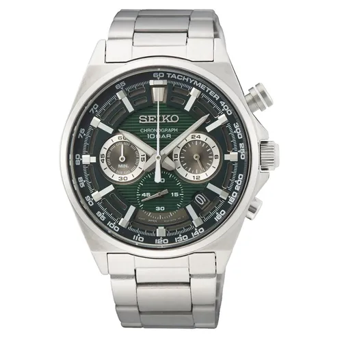 Đồng Hồ Nam Seiko Quartz SSB405P1 Chronograph Màu Xanh Bạc