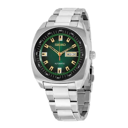 Đồng Hồ Nam Seiko Recraft Automatic Green Dial Stainless Steel Watch SNKM97 Màu Xanh Bạc