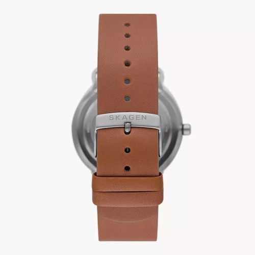 Đồng Hồ Nam Skagen Riis Three-Hand Medium Brown Leather Watch SKW6885 Màu Nâu-5
