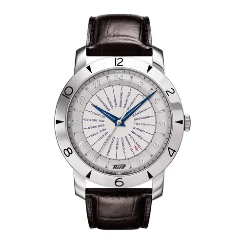 Đồng Hồ Nam Tissot Heritage Automatic GMT Leather 43mm T078.641.16.037.00 Màu Nâu 