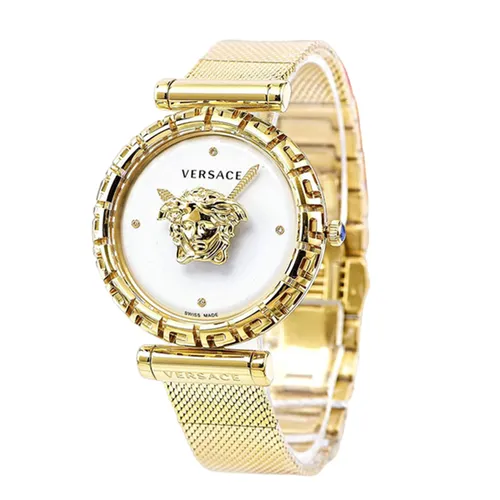 Đồng hồ - Đồng Hồ Nữ Versace Palazzo Empire Greca Diamond Màu Trắng Vàng - Vua Hàng Hiệu