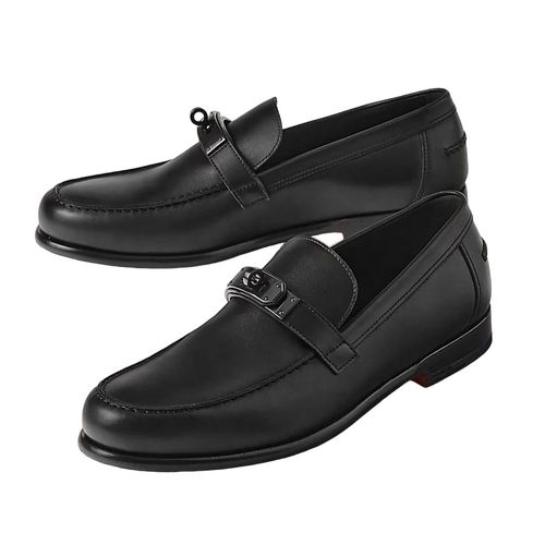 Giày Lười Nam Hermès Destin Loafer Shoes Màu Đen-1