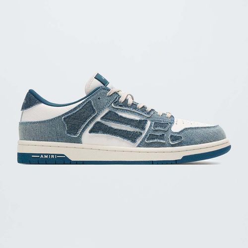 Giày Sneaker Nam Amiri Skel Top Low Denim Slate Blue PF23MFS007 533 Màu Xanh-2