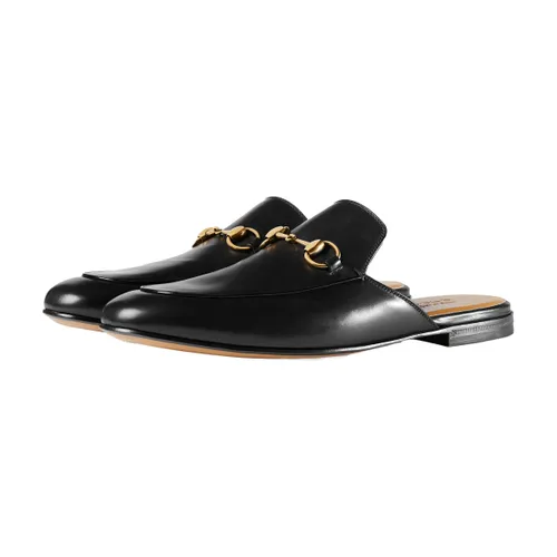 Giày Giày sục - Giày Sục Nam Gucci Men's Printown Leather Slipper 426219 BLM00 1000 Màu Đen Size 39 - Vua Hàng Hiệu