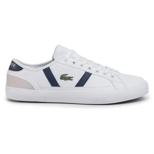Giày Thể Thao Lacoste Sideline Leather Sneakers Màu Trắng/Navy Size 9 - Giày - Vua Hàng Hiệu