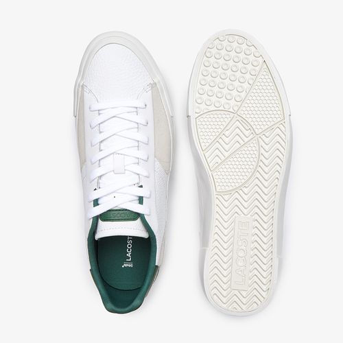 Giày Thể Thao Nam Lacoste L006 Leather Trainers LPM0211R5 Màu Trắng/Xanh Size 8.5-3