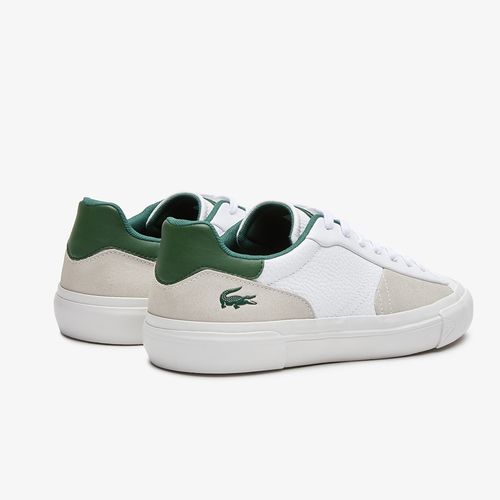 Giày Thể Thao Nam Lacoste L006 Leather Trainers LPM0211R5 Màu Trắng/Xanh Size 8.5-4