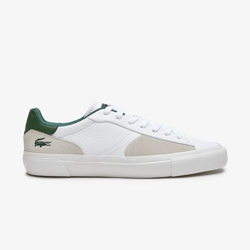 Giày Thể Thao Nam Lacoste L006 Leather Trainers LPM0211R5 Màu Trắng/Xanh Size 8.5-5