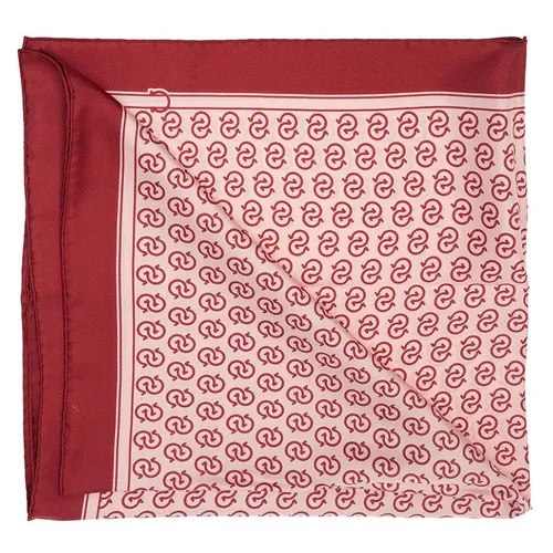 Thời trang Salvatore Ferragamo - Khăn Nữ Salvatore Ferragamo Patterned Shawl 70 x 70cm Màu Đỏ Trắng - Vua Hàng Hiệu